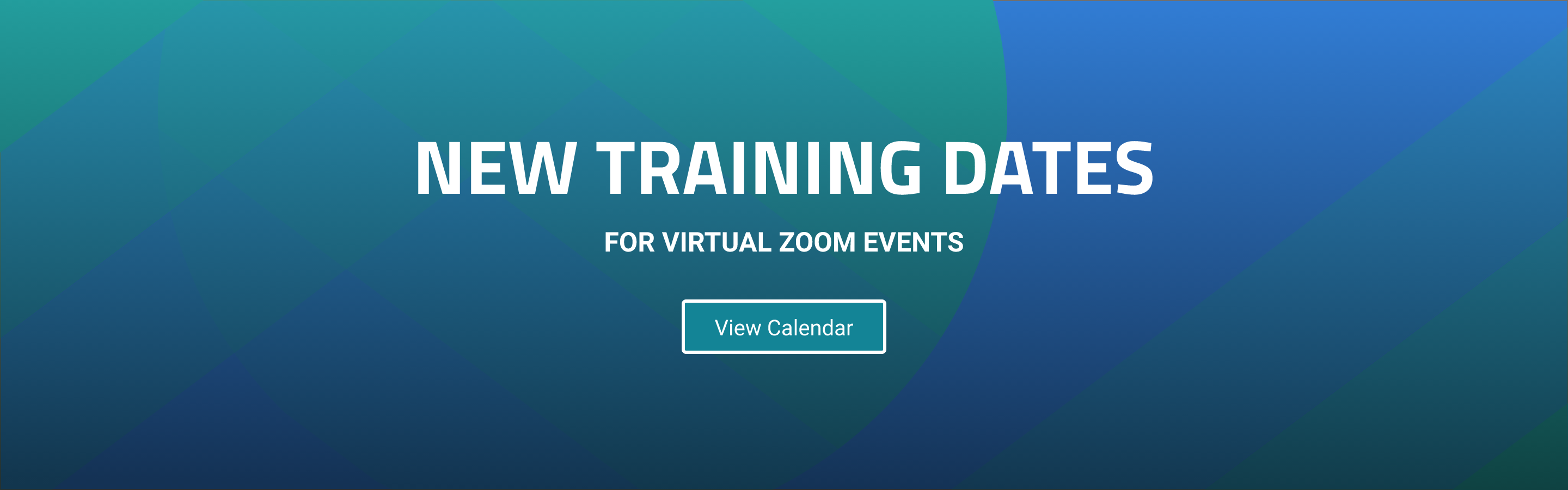 New Training dates for January Virtual Zoom Event